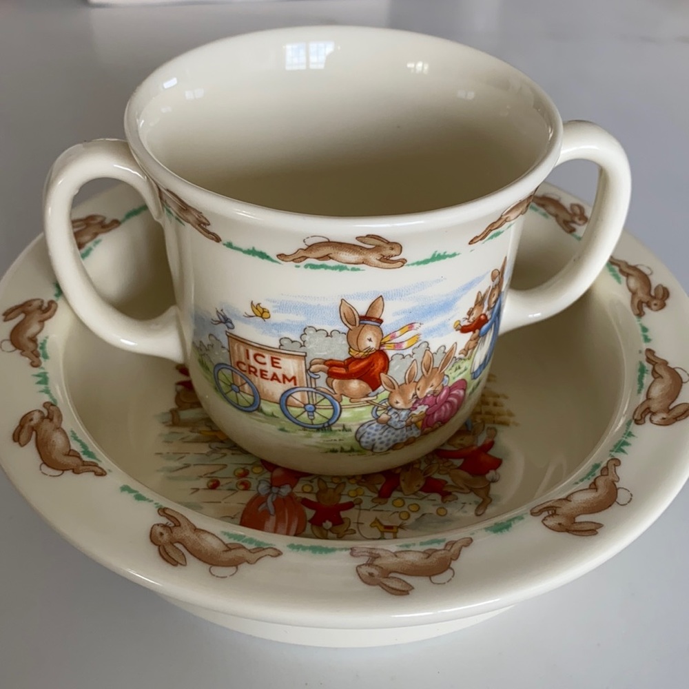 1936 Royal Doulton Bunnykins Childs Cup and Bowl